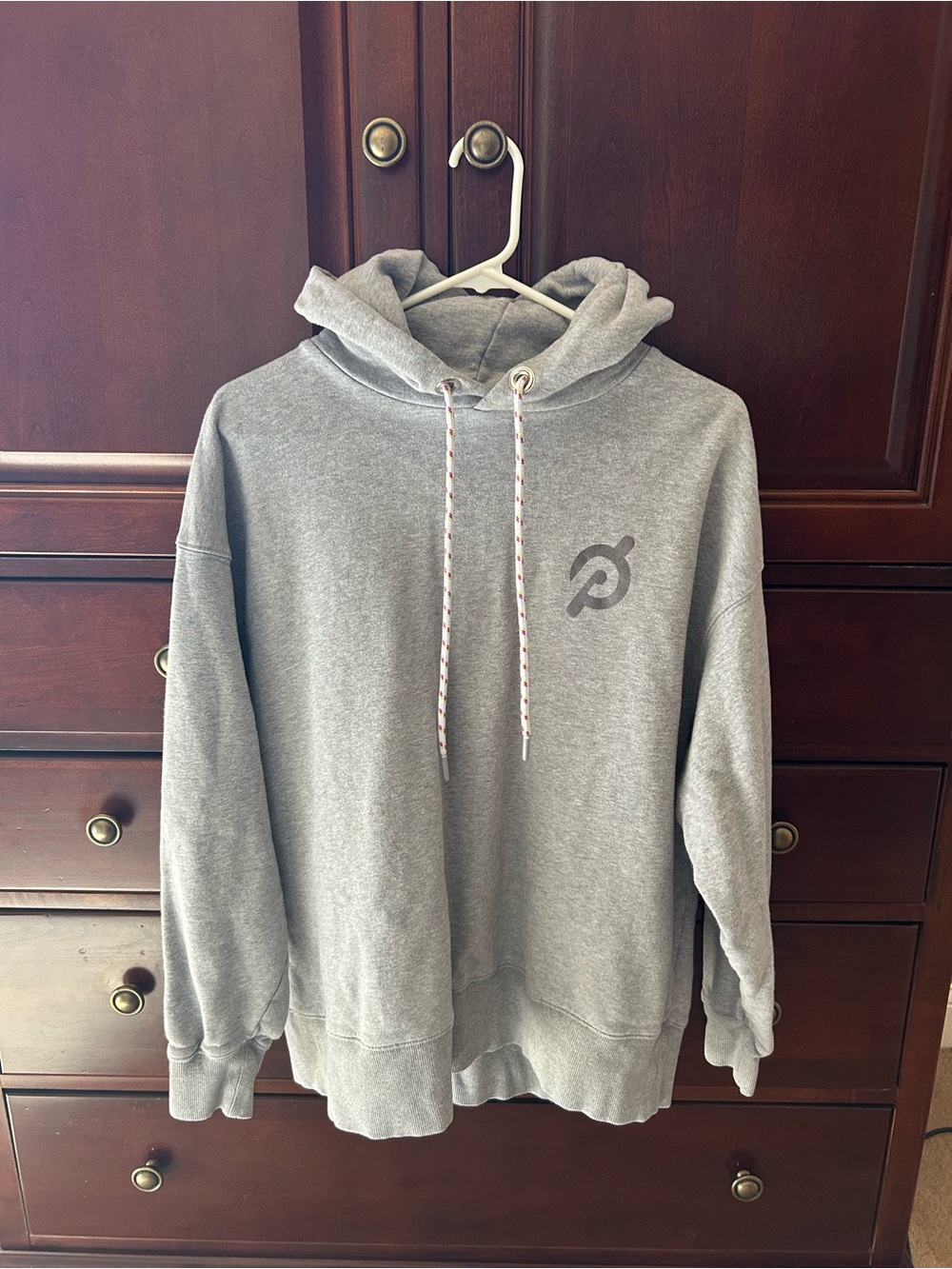 Peloton Light Gray Pullover Hoodie with Logo